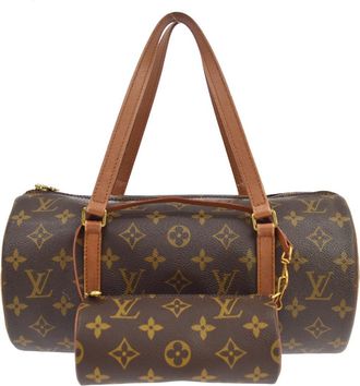Louis Vuitton Papillon Monogram Canvas Brown Canvas Handbag (Pre-Owned)