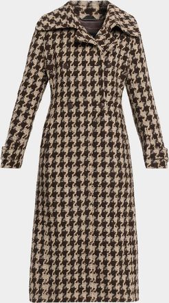 Mackage Elodie Houndstooth Patterned Wool Coat