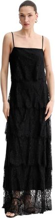 Aniye By Kleedjes, Dames, Zwart, M, Polyester, Lange Jurk Silva