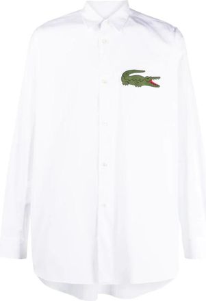 Comme Des Gar&ccedil;ons Logo Patch Shirt - Heren - Casual Overhemden - Wit - M - Overhemden