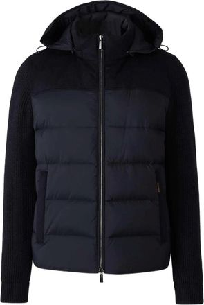 Moorer Giacca Allori trapuntata con maniche in maglia - Blu