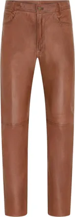 Infinity Leather Mens Tan Lamb Leather 501 Biker Jeans - Istanbul