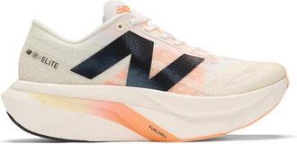 New Balance Womens FuelCell SuperComp Elite v4 in White/Beige/Orange Synthetic, size 3.5 Narrow