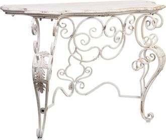 Wanderlust Deco Recibidor de madera y metal acabado envejecido 114x43x80h cm