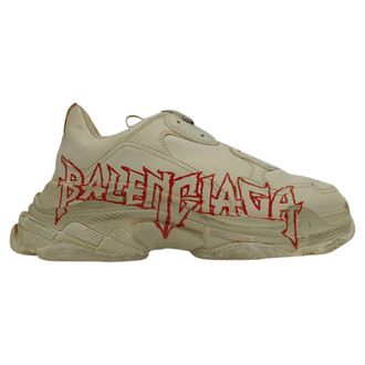 Balenciaga Balenciaga Triple S DIY Metalen Sneakers in Witte Polyester