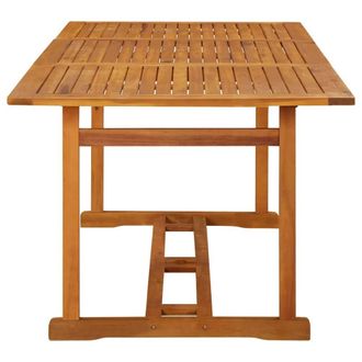 Berkfield Home Beautiful Garden Dining Table 180x90x75 cm Solid Acacia Wood in Brown | Size: 180 x 90 x 75 cm