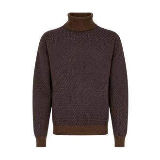 Manuel Ritz Maglione Dolcevita Testurizzato - - Knitwear - Uomo - Marrone - XL