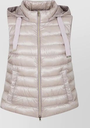 Herno down quilted sleeveless hooded gilet