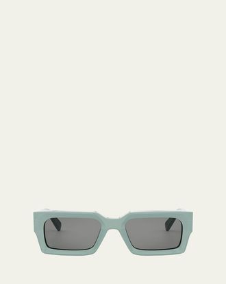 Celine Mens 3-Dot Acetate Rectangle Sunglasses