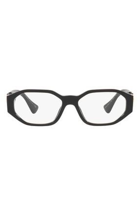Versace 56mm Irregular Optical Glasses in Black at Nordstrom