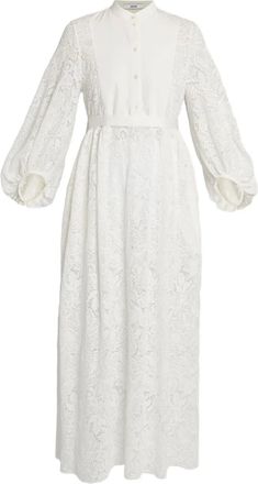 Erdem Abito midi a maniche lunghe - Bianco