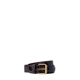 Dries Van Noten Belts, female, Red, Size: 100 CM Embossed Leather Belt