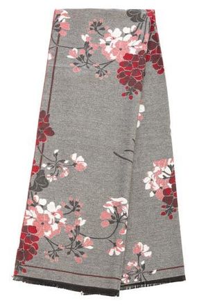 Saachi Floral Reversible Scarf in Grey at Nordstrom Rack