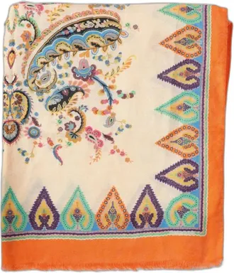 Etro Accessoires, Dames, Veelkleurig, ONE Size, Katoen, Katoenmix Jacquard Sjaal
