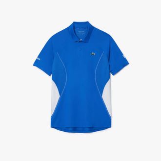 Lacoste Mens Tennis x Novak Djokovic Regular-Fit Polo Shirt in Blue - Size X-Small