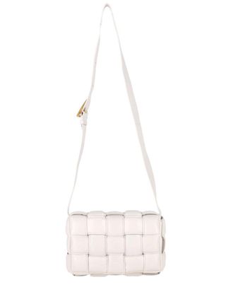 Bottega Veneta Ecru Sheep Leather Padded Cassette Shoulder Bag (Authentic Pre- Loved)