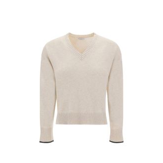Brunello Cucinelli Beige Cashmere Cashmere Womens Sweater