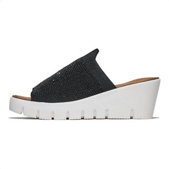 bernie mev. Womens Venti Crystals Wedge Sandals In Black