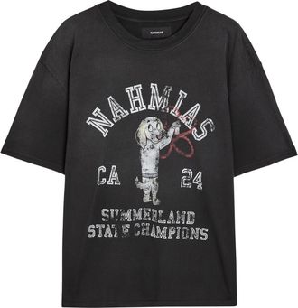 Nahmias State Champions Printed Cotton T-shirt - Black - XL