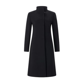 Cinzia Rocca Dames, Mantels, Zwart, Maat: 2XL Wol