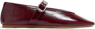 Le Monde Beryl buckle-fastened leather mary janes - women - Leather/Leather/Patent Leather - 41 - Red
