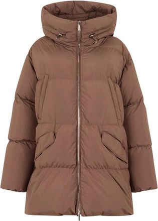 Moorer Calliope Gewatteerde Jas - Dames - Winterjassen - Bruin - XL - Leer - Jassen
