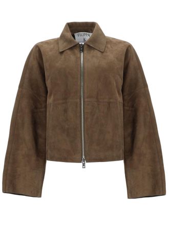 Filippa K Coach Oversized Matte Leather Jacket
