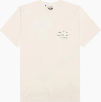Gallery Dept. Mens Gallery Dept Property Of Stencil T-Shirt in Cream - Size: 36