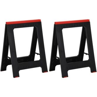 vidaXL Vidaxl - Caballetes De Trabajo Plegables 2 Uds Polipropileno 350 Kg