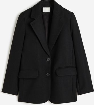 H&M Einreihige Jacke - Schwarz