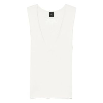 Pinko V-neck Knitwear - female - PINKO - V-neck Knitwear - White - L - Knitwear