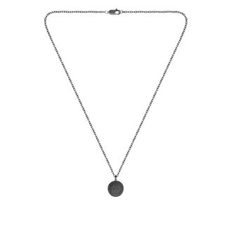 BOSS Black-plated necklace with Double B monogram medallion