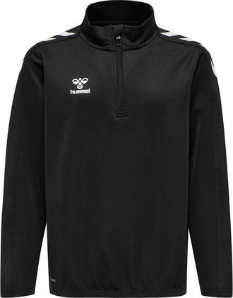 Hummel Heren Core XK polyester sweatshirt met halve ritssluiting (Zwart)
