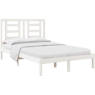 vidaXL Bed Frame without Mattress White 120x200 cm Solid Wood Pine vidaXL