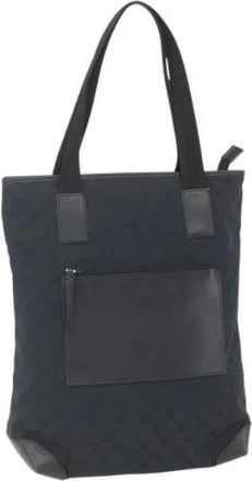 Gucci Pre-owned Tote Bags, female, Black, Size: ONE SIZE Pre-owned Canvas Tote Bag