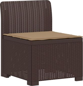 vidaXL Sill&oacute;n Individual De Jard&iacute;n Con Coj&iacute;n Apariencia De Ratan Pp Vidaxl