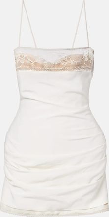 Magda Butrym Abito corto in seta con pizzo