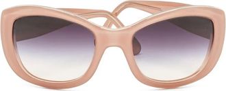 Chanel Occhiali da sole squadrati con logo - Rosa