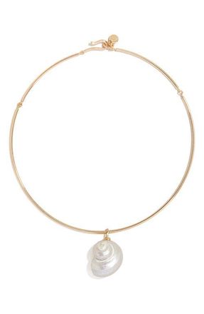 BaubleBar Santana Shell Collar Necklace in Pearl at Nordstrom