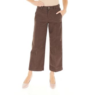 Liu Jo High Waist Wide Broeken - Dames - Broeken - Bruin - Maat: W31 Zijde