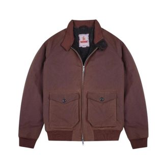 Baracuta G9 Waxed Pocket Jacket - Heren - Jassen - Bruin - Maat: 4XS Katoen