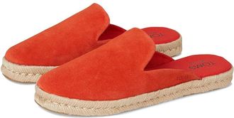 Toms Santiago Mule Womens Flat Shoes Flame : 9.5 B - Medium, Suede