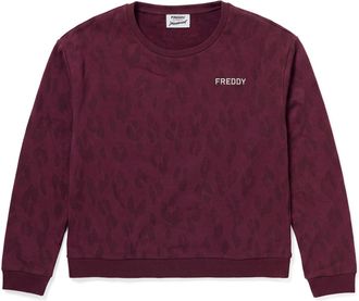 Freddy Felpa donna girocollo fantasia leopardata regular fit