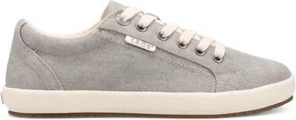 Taos Womens Star Casual Sneakers In Grey Wash Canvas