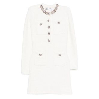 Self Portrait Embellished Pocket Mini Dress