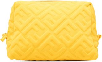 Fendi Pre-owned Fendi Zucca Embossed Technical Fabric Cosmetic Pouch 8N0171 AFCK 218 8242