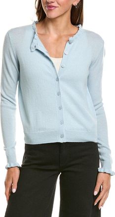 Sofiacashmere Sofiacashmere Ruffle Cashmere-Blend Cardigan
