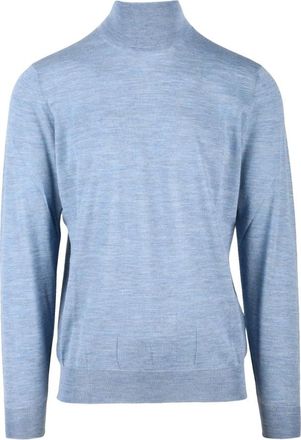 FILIPPO DE LAURENTIIS Ciclista Turtleneck - Heren - Coltruien - Blauw - 5XL - Wol - Truien & Vesten