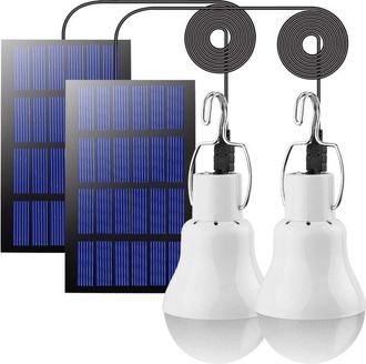 OEM L&aacute;mpara Solar Led Para Exterior 2pcs,farolillo Solar,l&aacute;mpara De Camping,l&aacute;mpara Con Panel Solar,3m Cable,bombilla De 3w,iluminaci&oacute;n Solar Para Interio