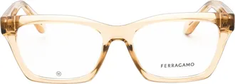 Ferragamo SF2986 Rectangular Acetate Eyeglasses - Beige
